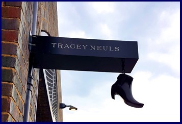Tracey Neuls sign coal drops yard experiential shoe retail